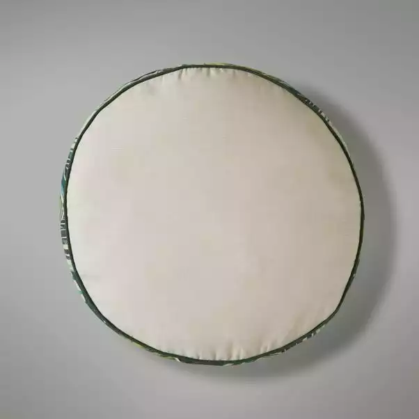 Dunelm Palm Print Tapestry Pouffe - Image 2