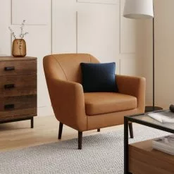 Dunelm Eddie Faux Leather Tub Armchair