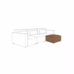 Dunelm Modular Arne Faux Leather Footstool