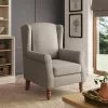 Dunelm Oswald Grey Herringbone Wingback Armchair