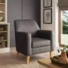 Dunelm Cooper Grey Faux Leather Armchair