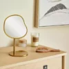 Dunelm Curves Small Pedestal Mirror, Gold