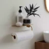 Dunelm Curves Dual Toilet Roll Holder Shelf