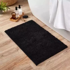 Dunelm Black Ultimate Bath Mat
