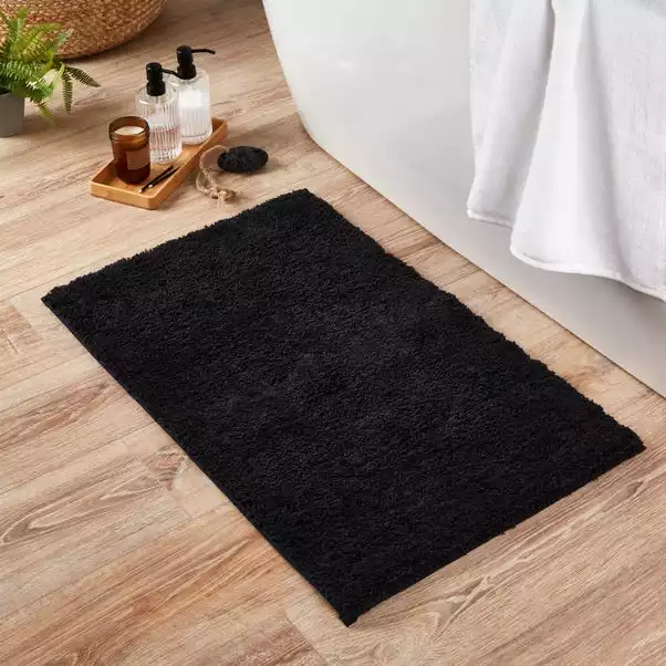 Dunelm Black Ultimate Bath Mat