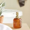Dunelm Bubble Glass Amber Lotion Dispenser