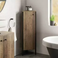 Dunelm Fulton Pine Effect Bathroom Corner Unit