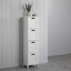 Dunelm Rimini White 4 Drawer Unit