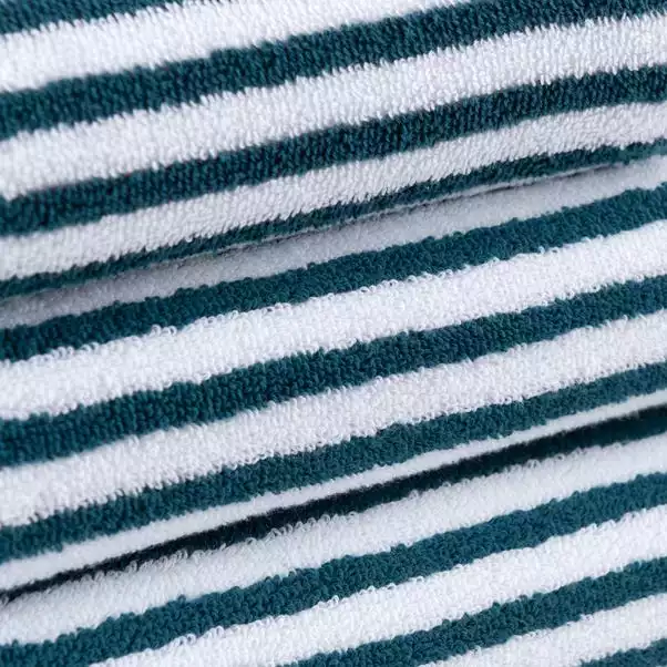 Dunelm Fuscia And Peacock Striped Towel - Image 3