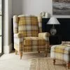 Dunelm Oswald Grande Check Wingback Armchair