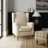 Dunelm Oswald Sandstone Sherpa Wingback Armchair