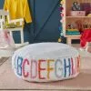 Dunelm Kid's Tufted Alphabet Pouffe