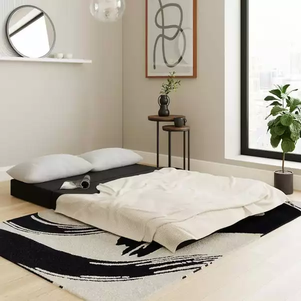 Dunelm Ezra Brushed Marl Double Fold Out Bed - Image 2