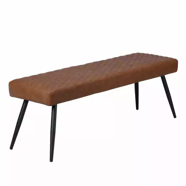 Dunelm Montreal Faux Leather Dining Bench - Image 3