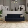 Dunelm Jacob Velvet Sofabed Luxe Navy