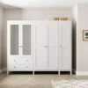 Dunelm Lynton 5 Door Wardrobe White