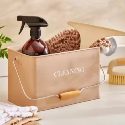 Pebble And Bamboo Cleaning Tin
