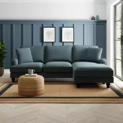 Dunelm Beatrice Chunky Soft Chenille Corner Chaise Sofa