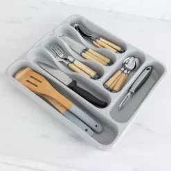 Wham Upcycled Large Grey Cutlery Tray