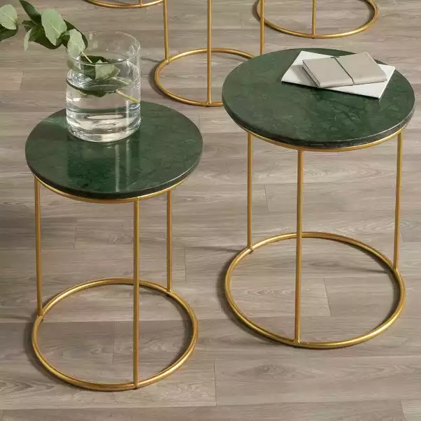 Pacific Lifestyle Pacific Milly Set Of 2 Nest Of Side Tables, Marble