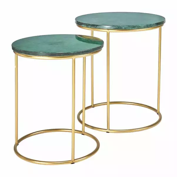 Pacific Lifestyle Pacific Milly Set Of 2 Nest Of Side Tables, Marble - Image 2