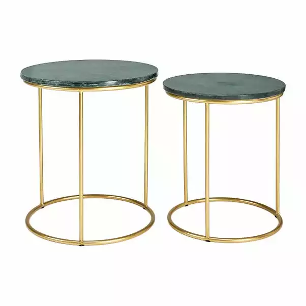 Pacific Lifestyle Pacific Milly Set Of 2 Nest Of Side Tables, Marble - Image 3