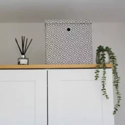 JVL Argyle Foldable Storage Box