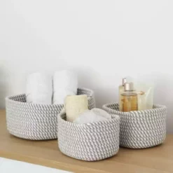 JVL Edison Set Of 3 Storage Baskets