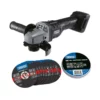 Draper 65957 XP20 Brushless 115mm Angle Grinder (Body Only) + 40x Flat Metal Cutting Wheels (4x 10 Piece)