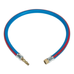 Sealey AH2R/38 Air Leader Hose 600mm X Ø10mm With Tailpiece & 1/4"BSP Union