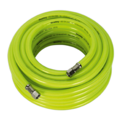 Sealey AHFC15 Air Hose High Visibility 15m X Ø8mm With 1/4"BSP Unions