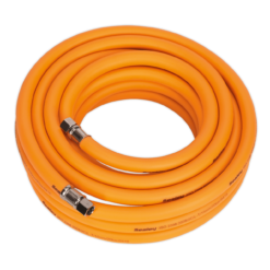 Sealey AHHC1038 Air Hose 10m X Ø10mm Hybrid High Visibility With 1/4"BSP Unions