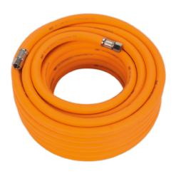 Sealey AHHC1538 Air Hose 15m X Ø10mm Hybrid High Visibility With 1/4"BSP Unions