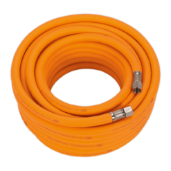 Sealey AHHC15 Air Hose 15m X Ø8mm Hybrid High Visibility With 1/4"BSP Unions
