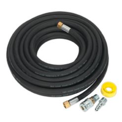 Sealey AHK04 Air Hose Kit 15m X Ø13mm High Flow With 100 Series Adaptors