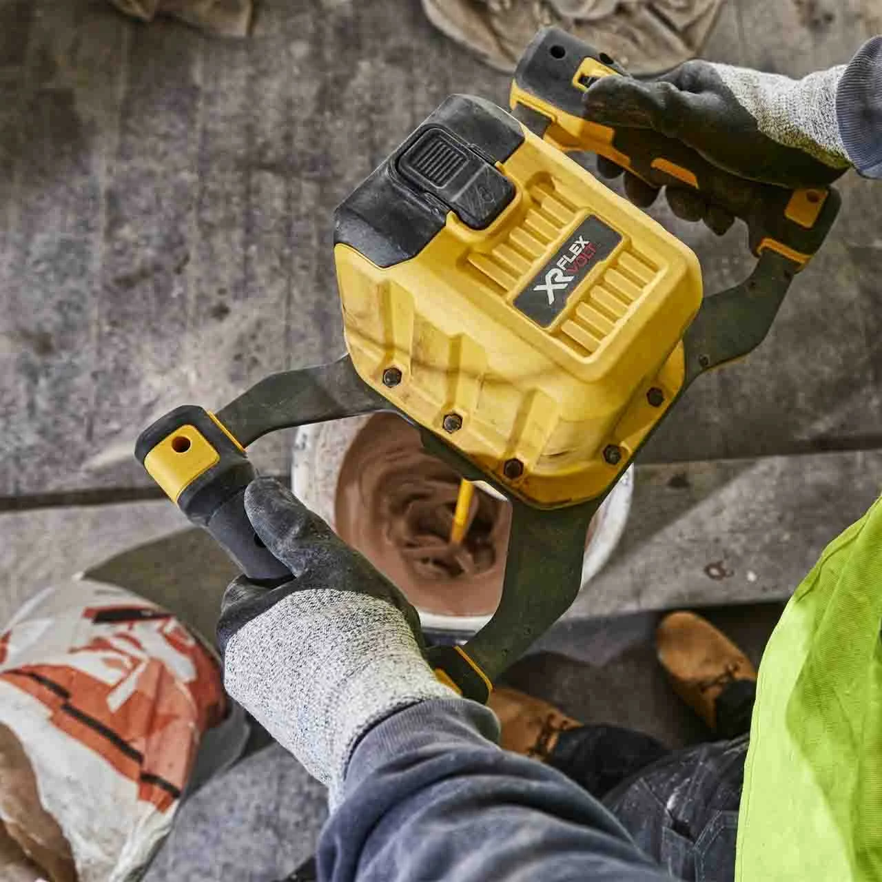 DeWalt DCD240T2 54V XR Flexvolt Brushless Paddle Mixer With 2x 6.0Ah Batteries - Image 6
