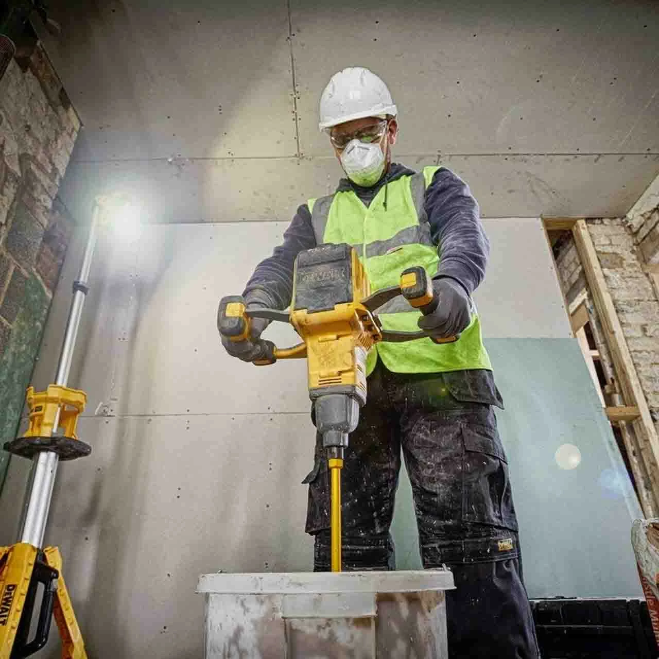 DeWalt DCD240T2 54V XR Flexvolt Brushless Paddle Mixer With 2x 6.0Ah Batteries - Image 7