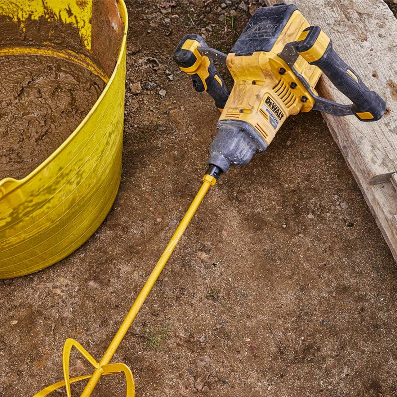 DeWalt DCD240T2 54V XR Flexvolt Brushless Paddle Mixer With 2x 6.0Ah Batteries - Image 10