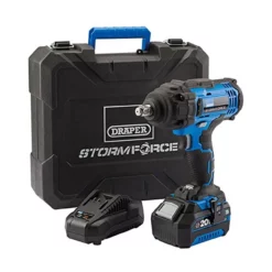 Draper 43785 Storm Force 20V 1/2" Mid-Torque 400Nm Impact Wrench With 1x 4.0Ah Battery