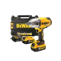 DeWalt DCF899P2 18V XR Brushless High Torque Impact Wrench Kit With 2x 5.0Ah Batteries