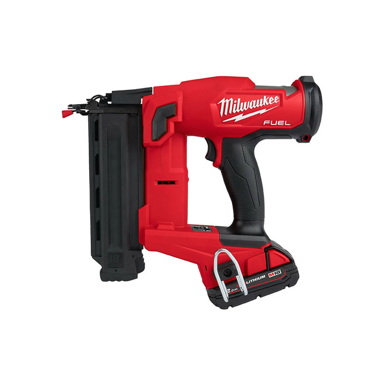Milwaukee M18 FN18GS-402X 18V Fuel Straight Second Fix Nail Gun With 2x 4.0Ah Batteries - Image 3