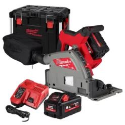 Milwaukee M18 FPS55-552P 18V FUEL™ 55mm Brushless Plunge Saw With 2x 5.5Ah Batteries