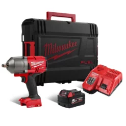 Milwaukee M18 ONEFHIWF12-501X 18V Fuel ONE-KEY Brushless 1/2" Impact Wrench With Friction Ring Kit & 1x 5.0Ah Battery