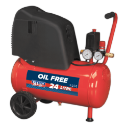 Sealey SAC02415 Compressor 24L Belt Drive 1.5hp Oil Free